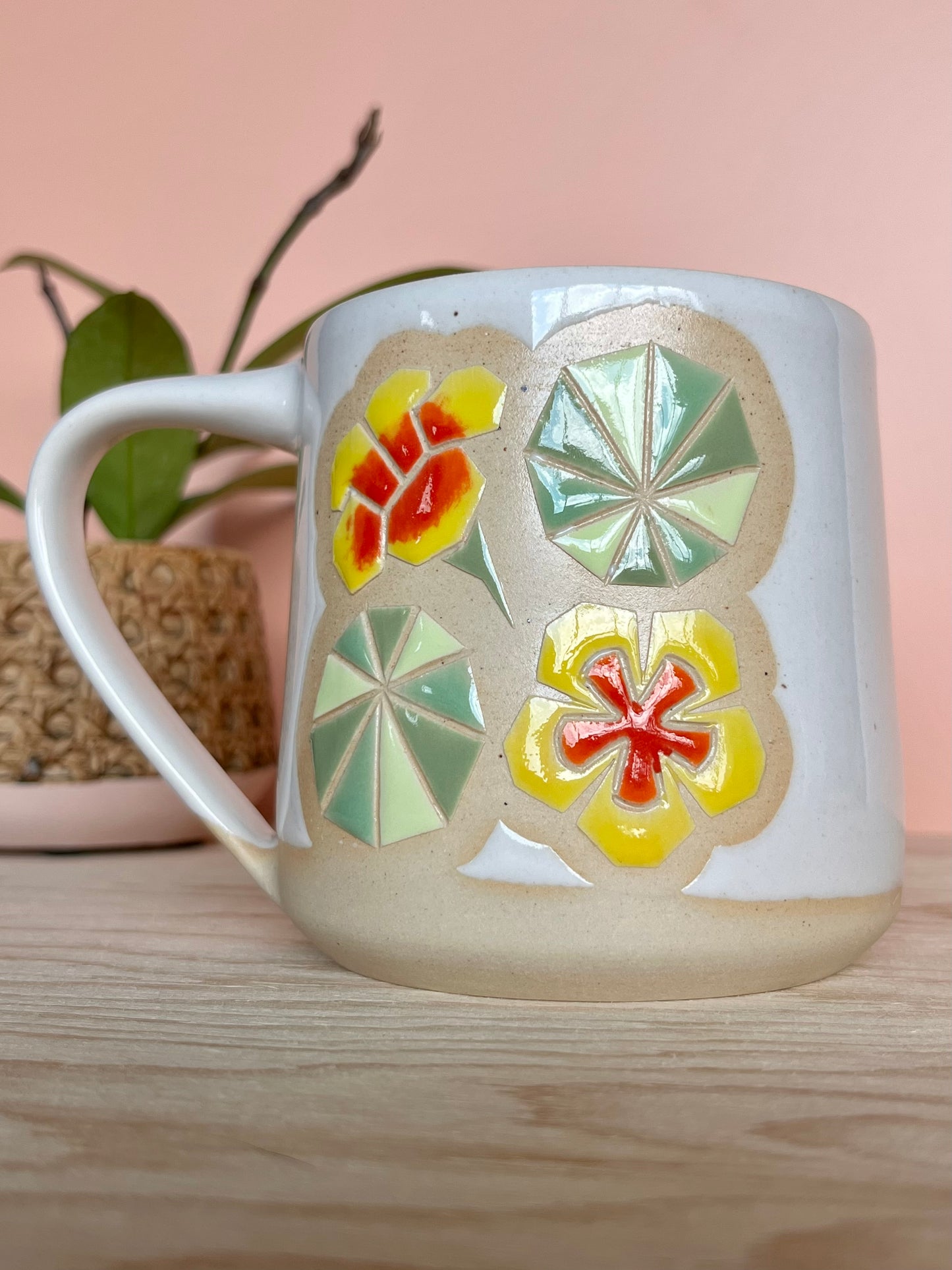 Extra Tall Garden Quilt Mug -16-