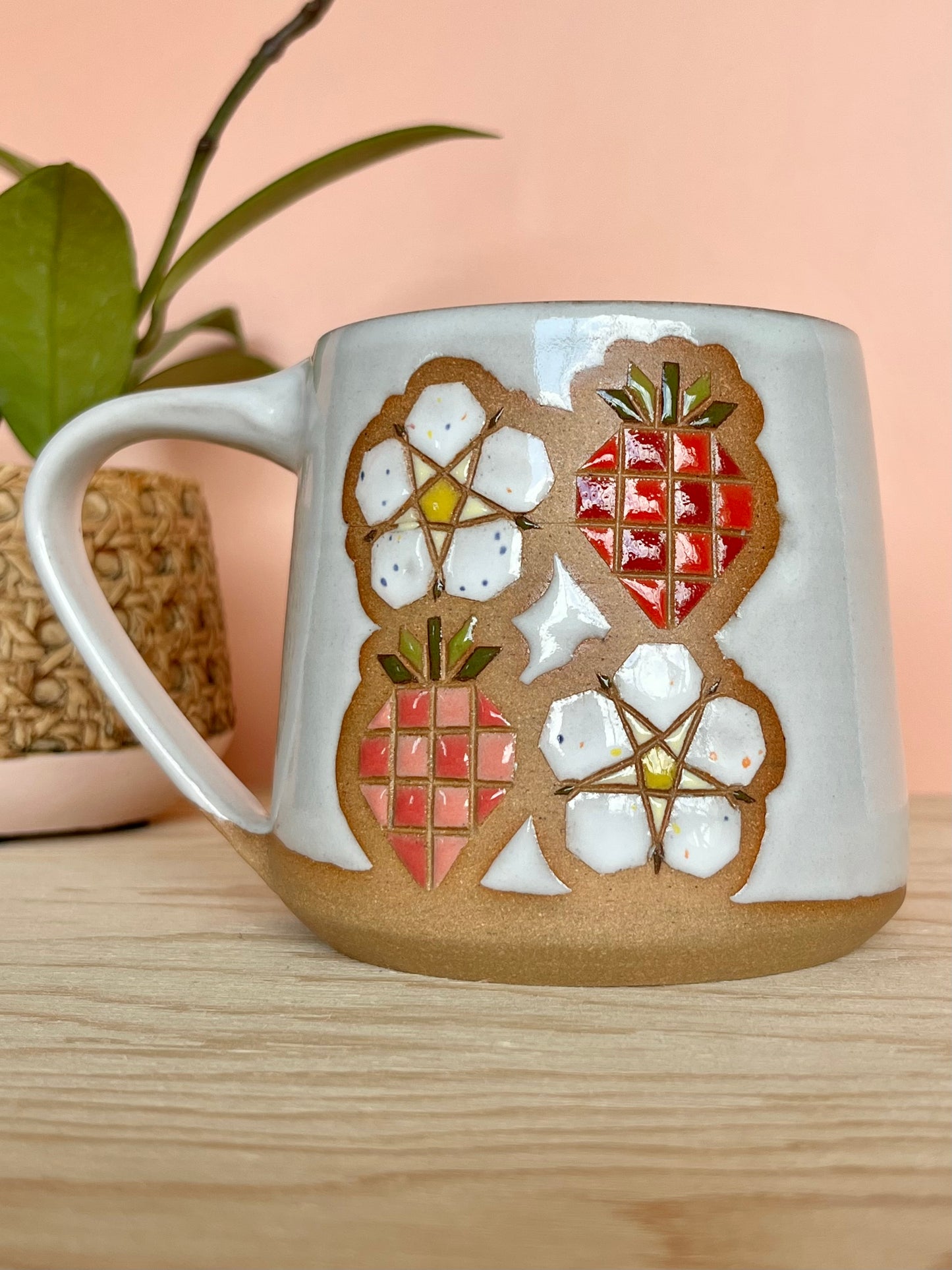 Tall Garden Quilt Mug -08-