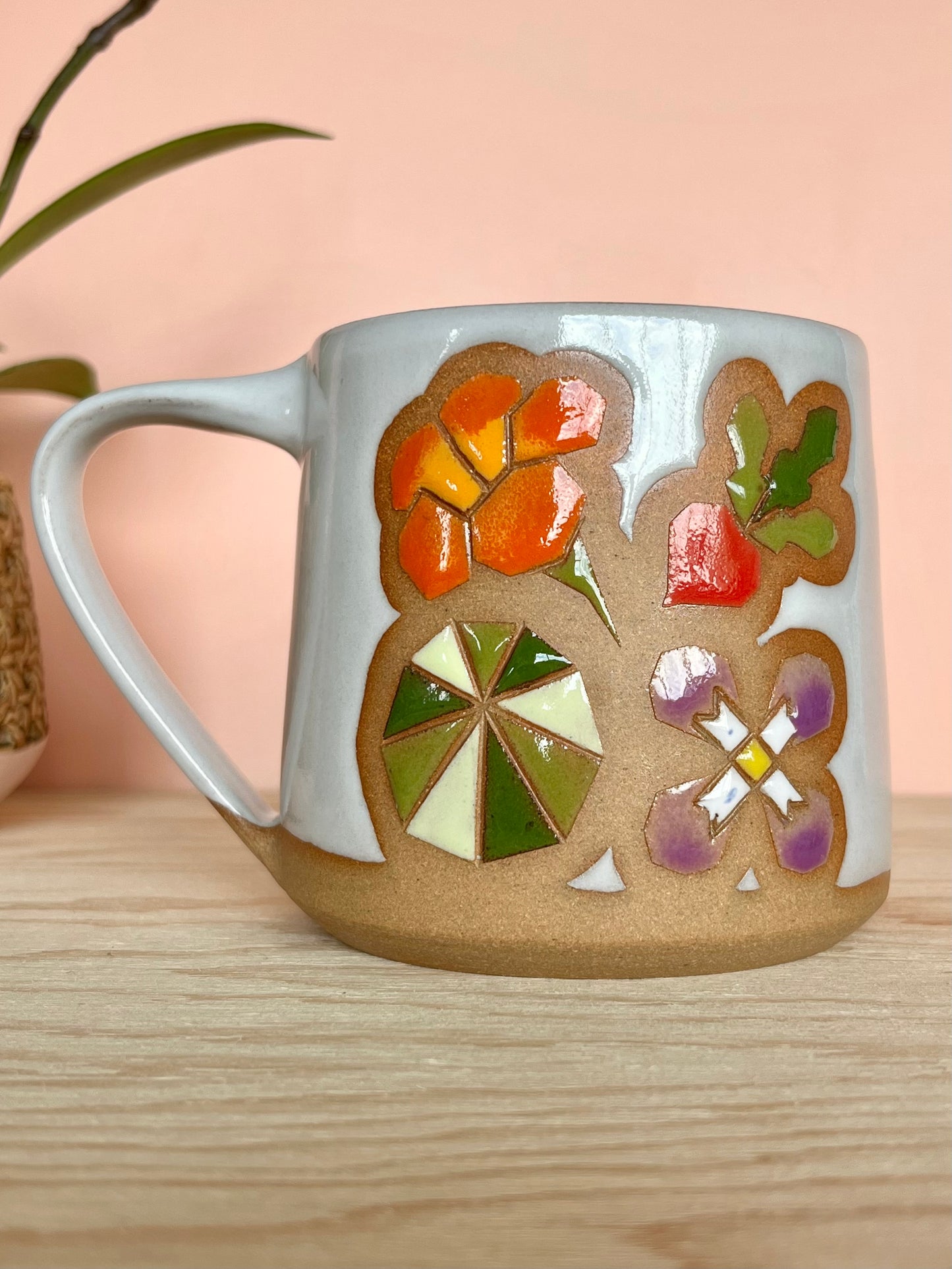 Extra Tall Garden Quilt Mug -09-