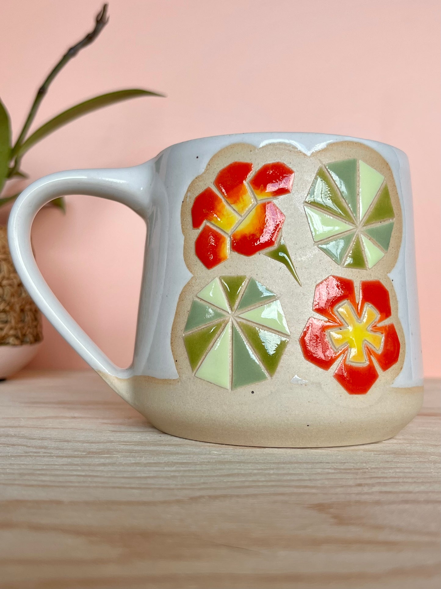 Tall Garden Quilt Mug -19-