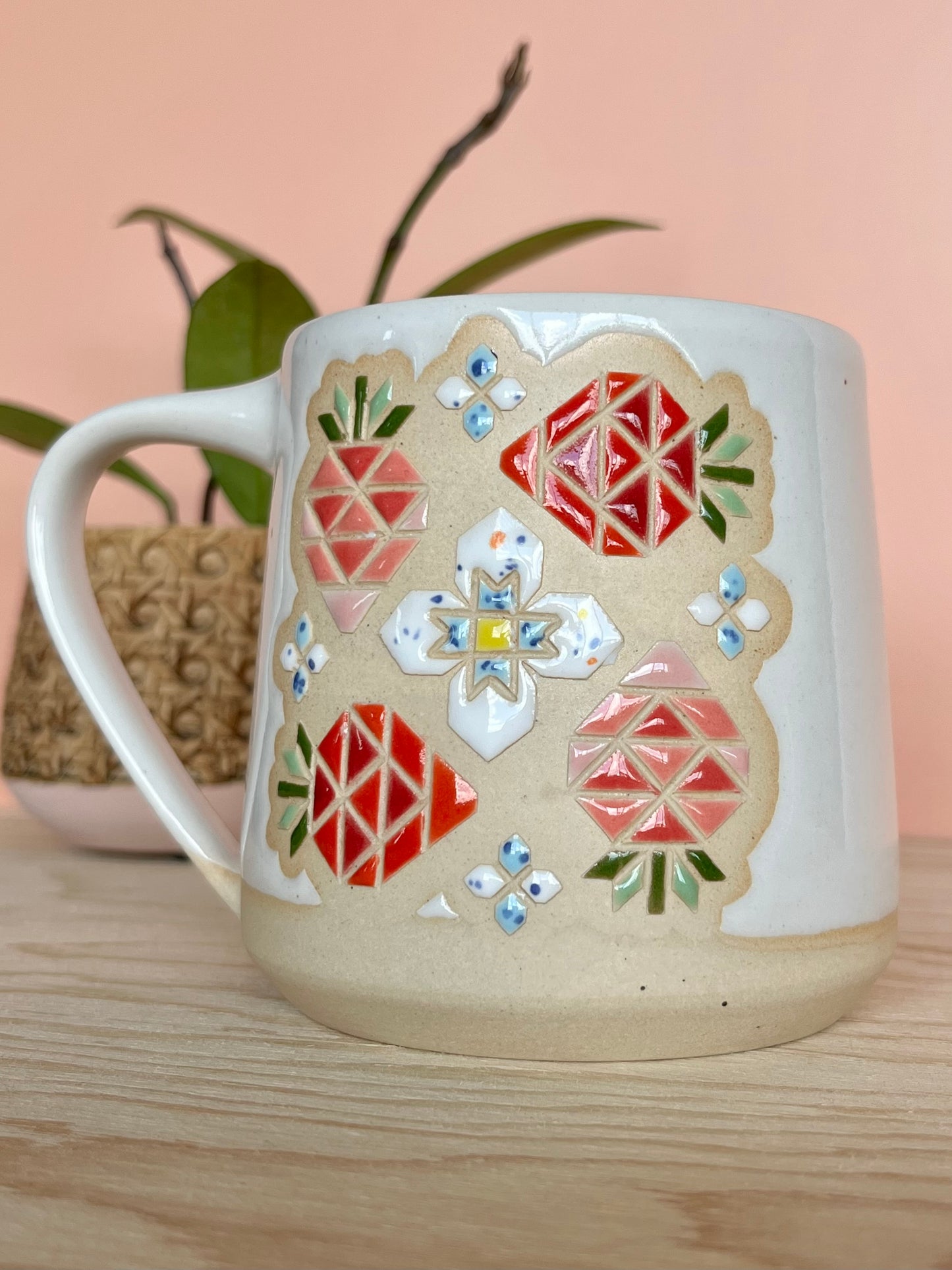 Tall Garden Quilt Mug -24-