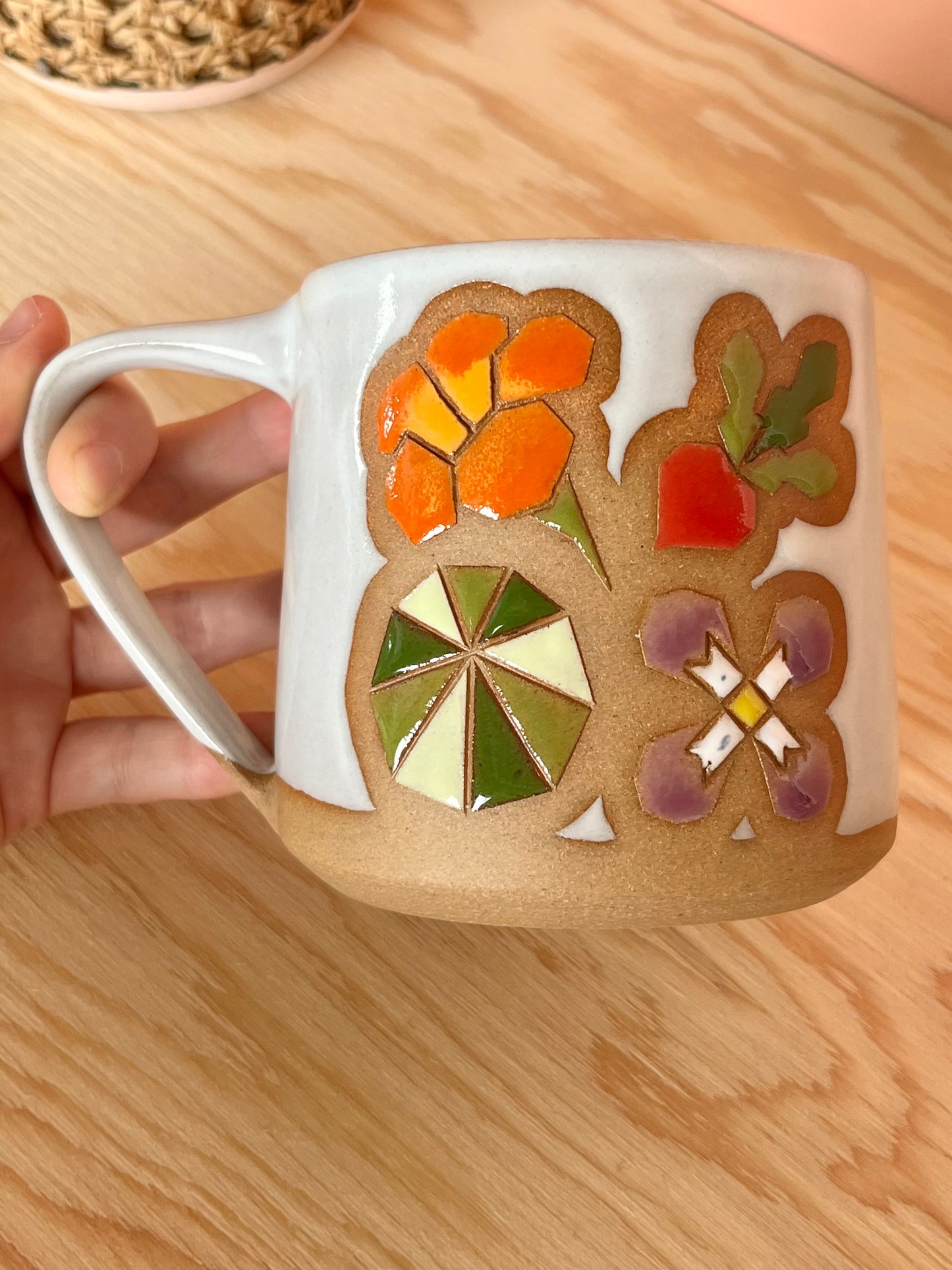 Extra Tall Garden Quilt Mug -09-