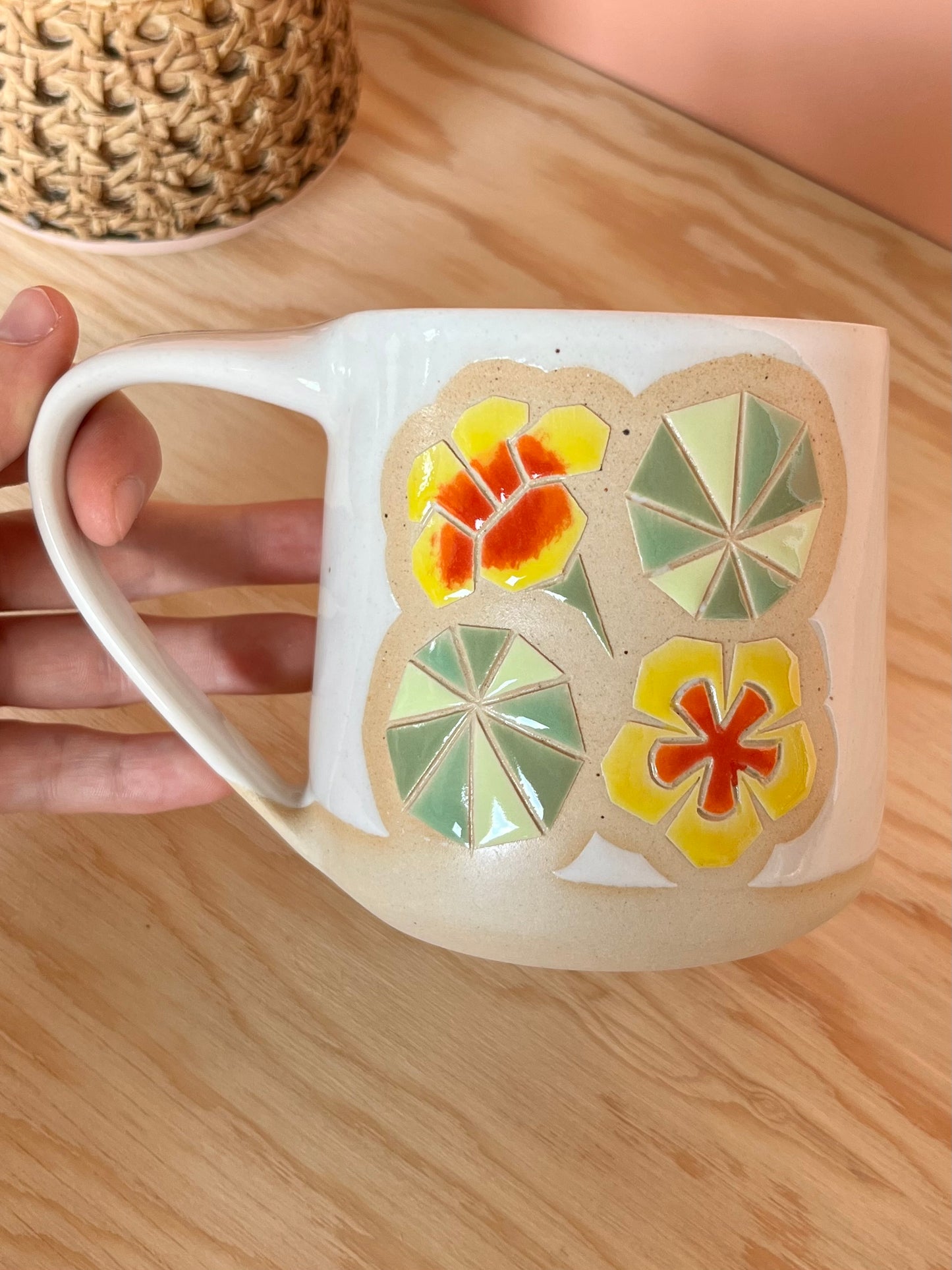 Extra Tall Garden Quilt Mug -16-