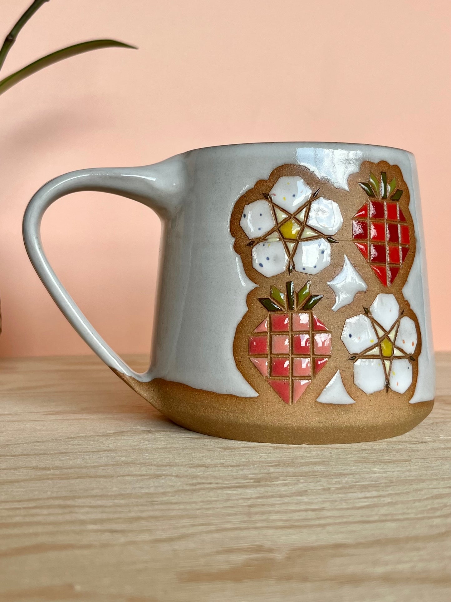 Tall Garden Quilt Mug -08-