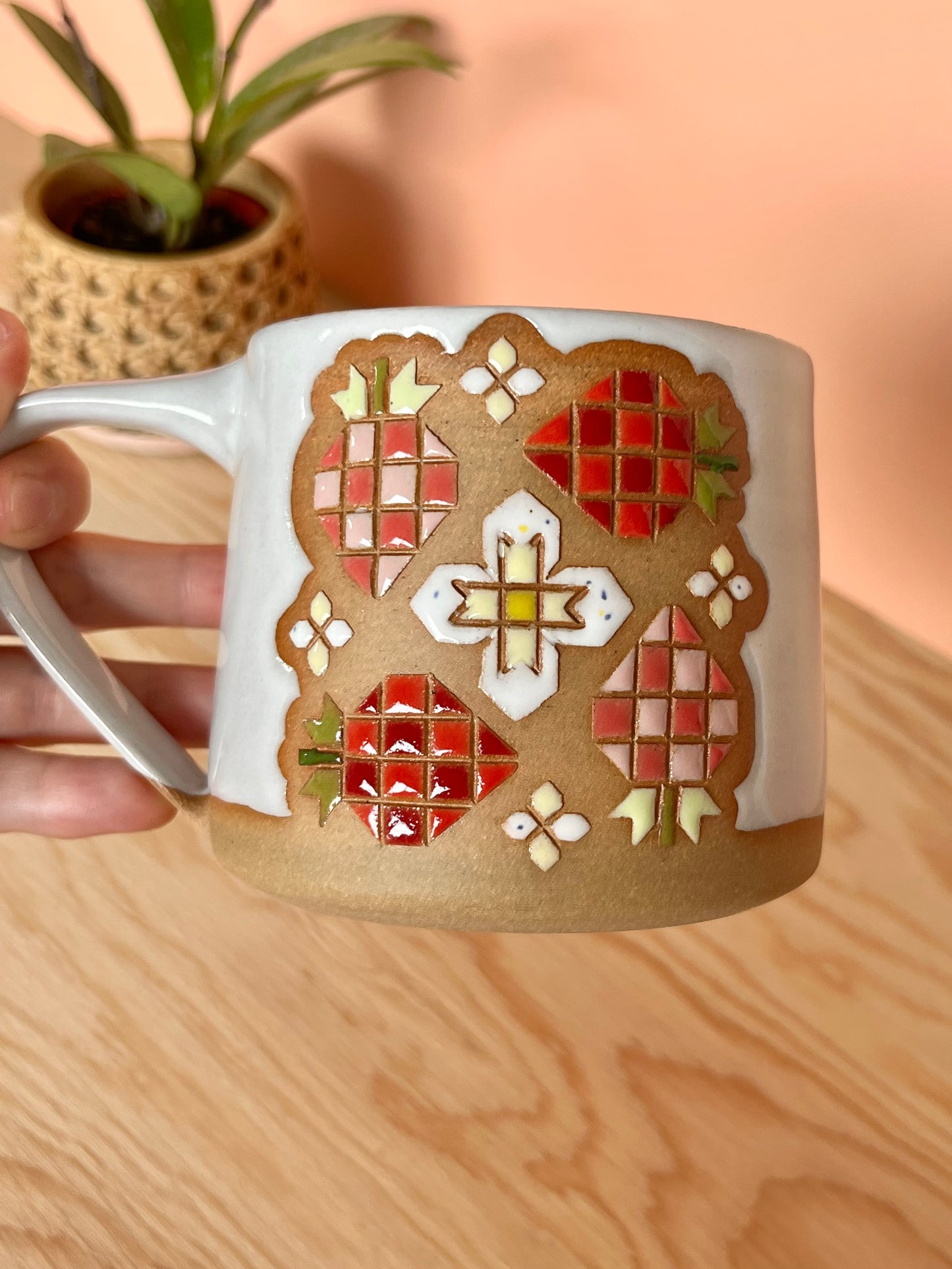 Tall Garden Quilt Mug -06-
