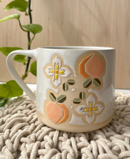 Tall Quilt Fruit Mug