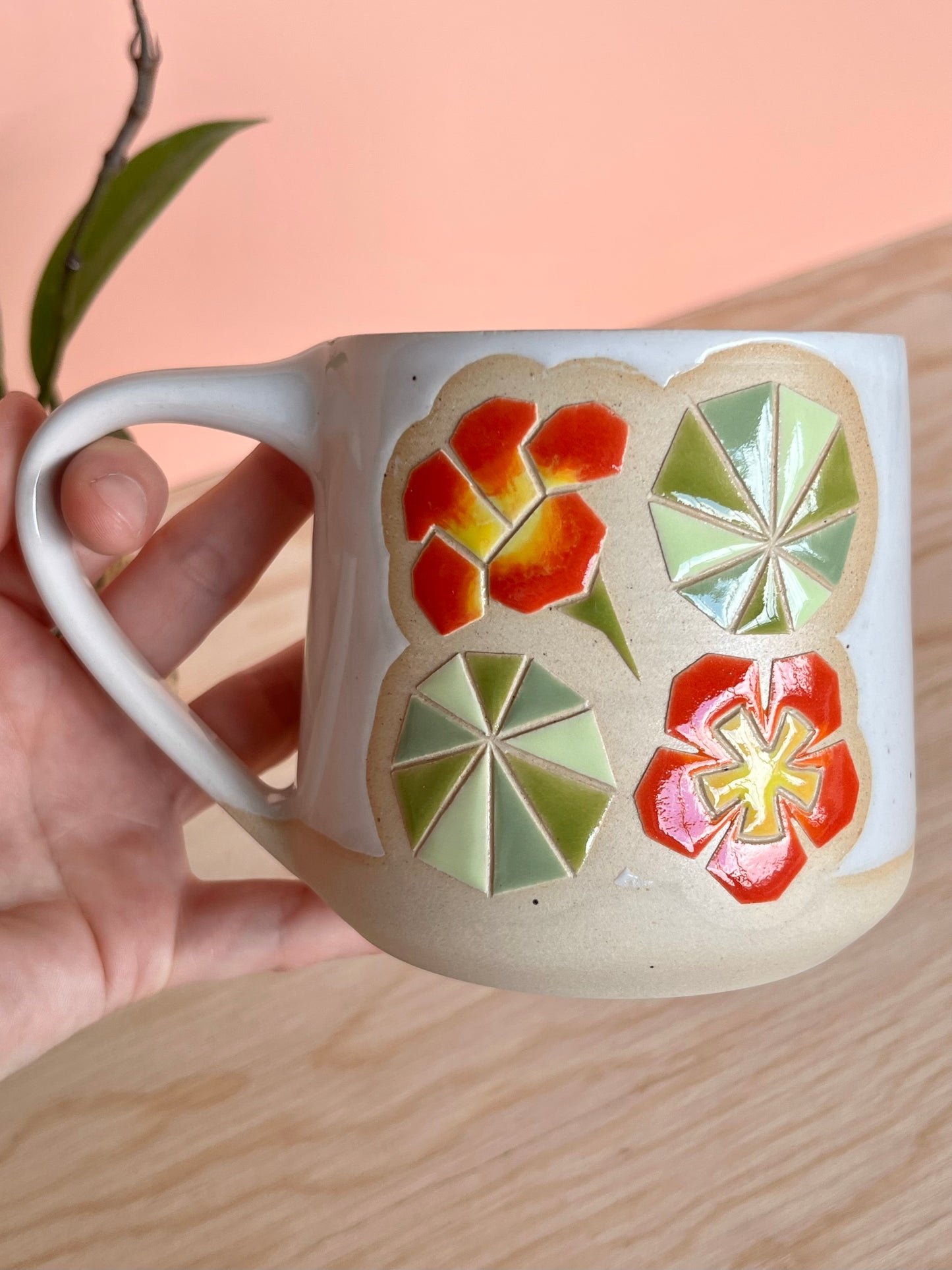 Tall Garden Quilt Mug -19-