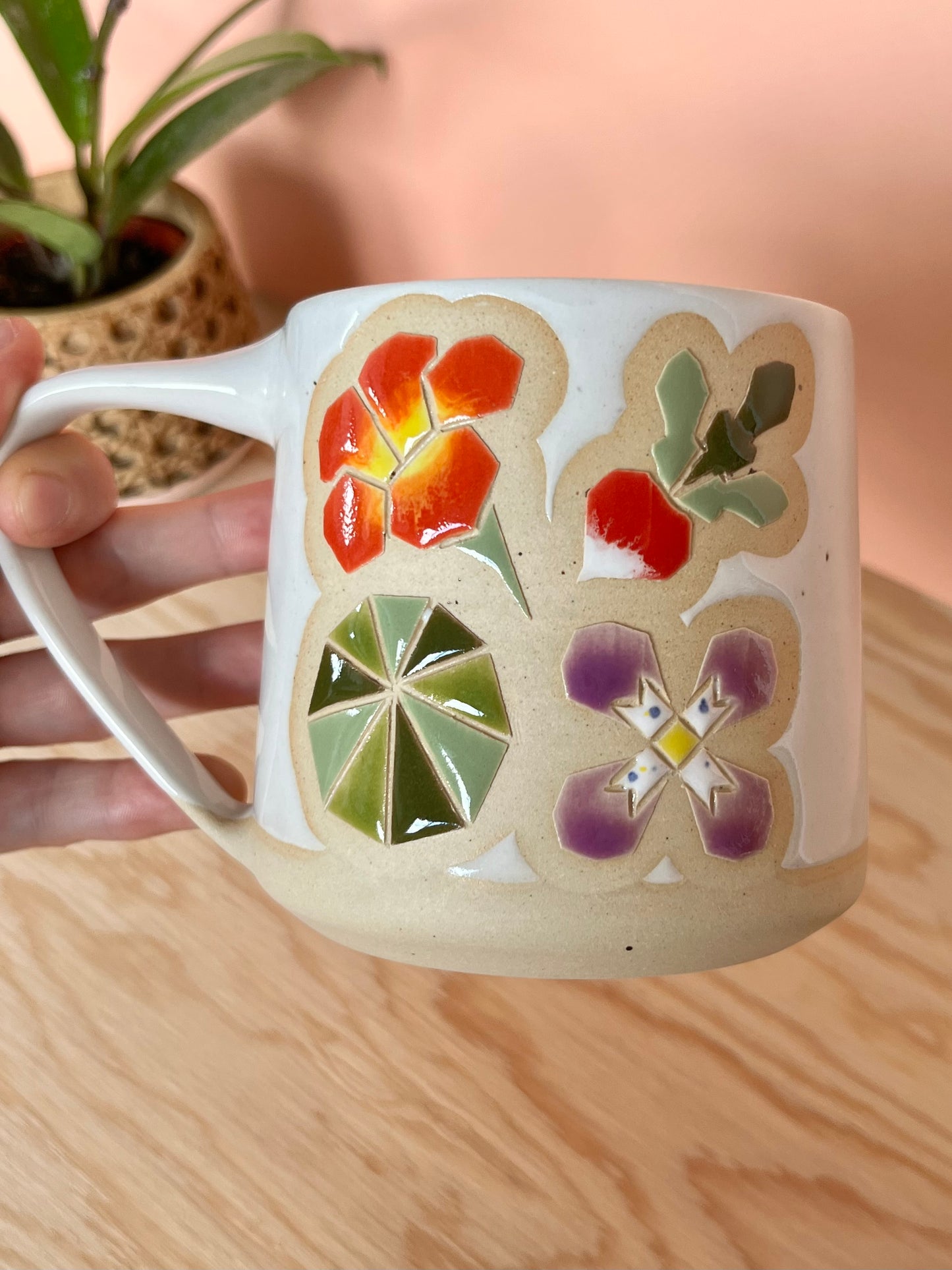 Tall Garden Quilt Mug -22-