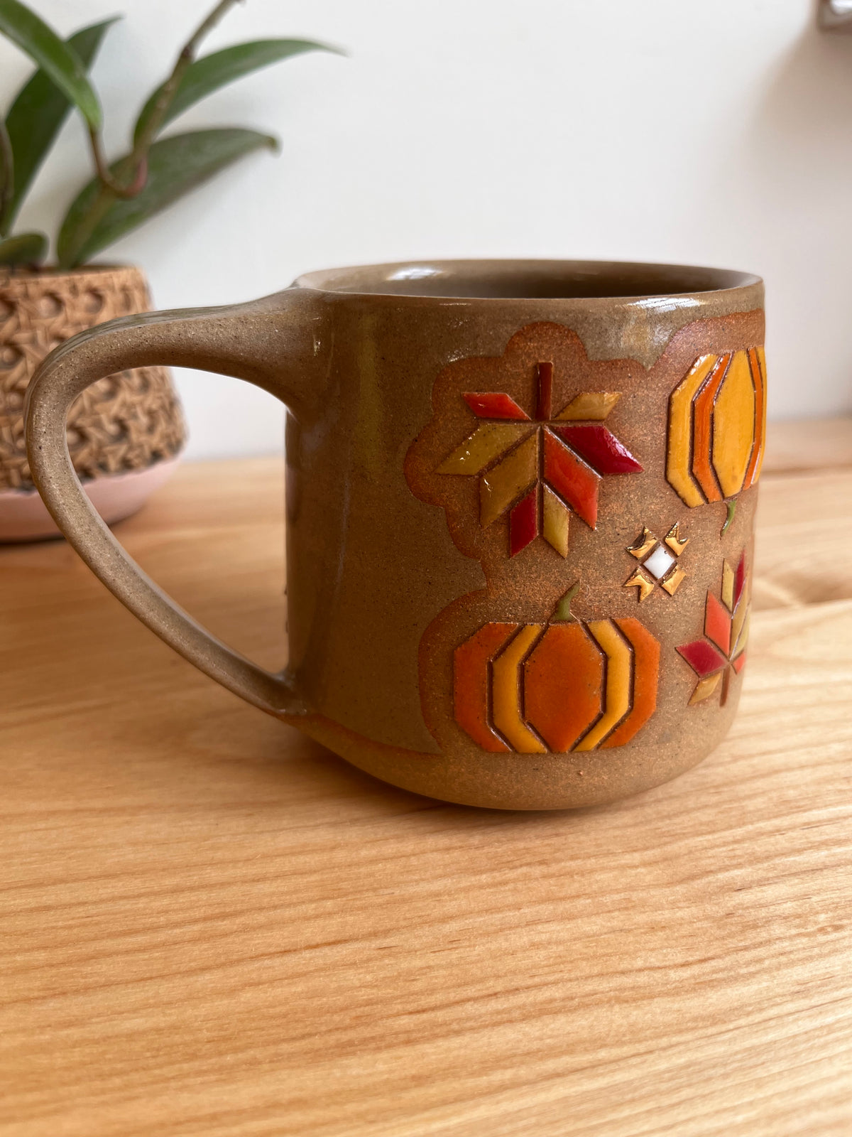 Tall Fall Quilt Mug -26-