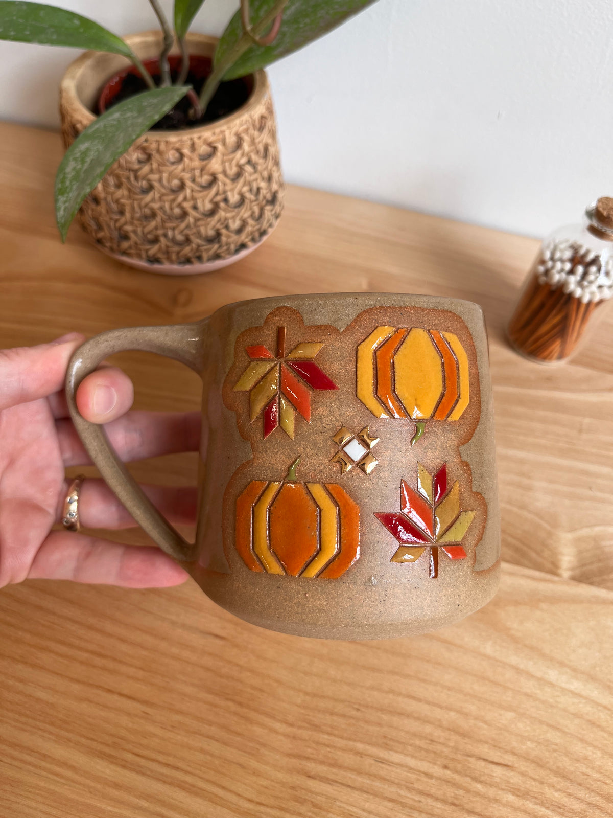 Tall Fall Quilt Mug -26-