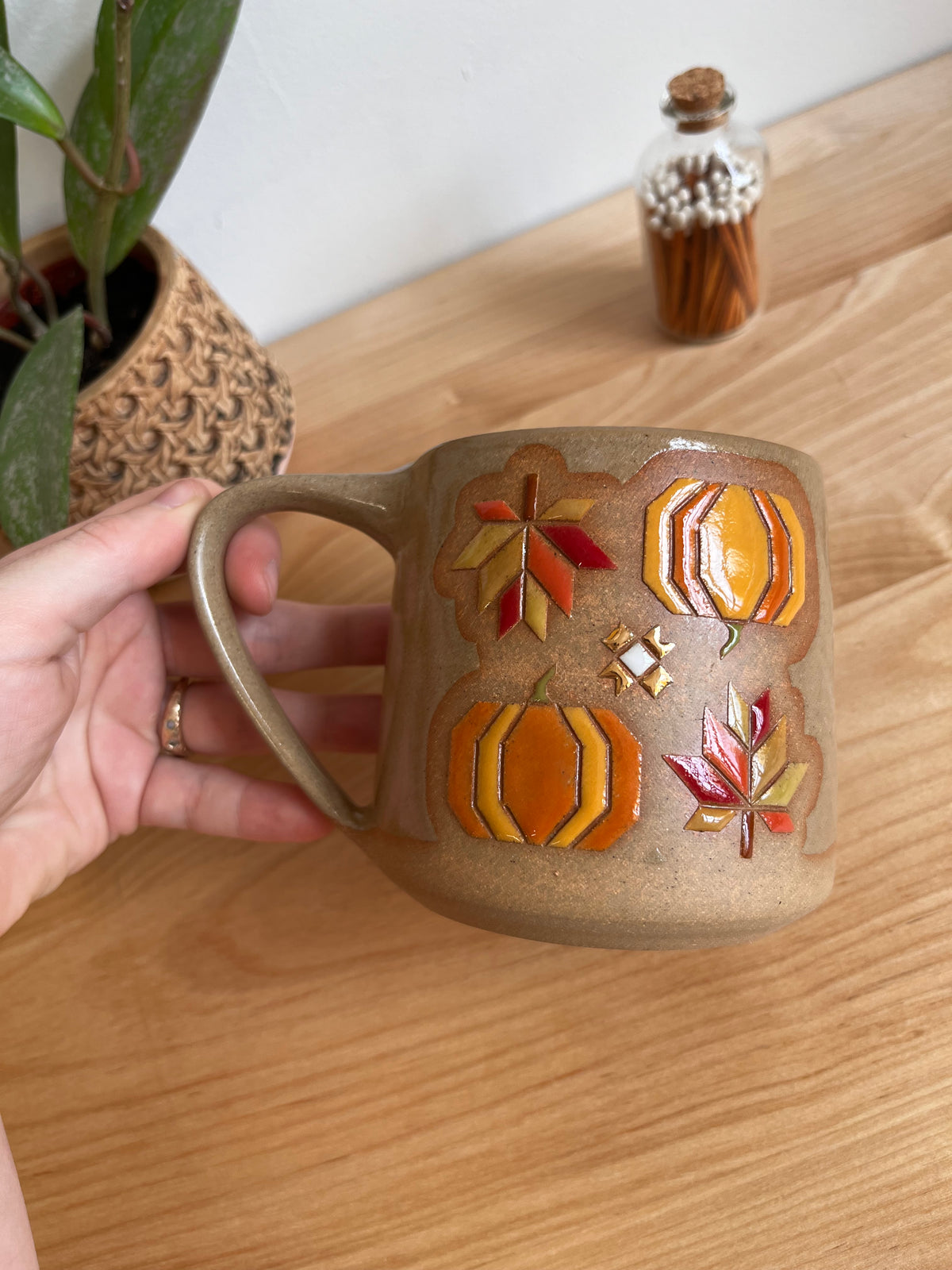 Tall Fall Quilt Mug -26-
