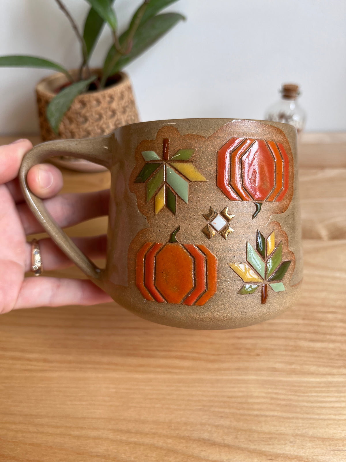 Tall Fall Quilt Mug -28-