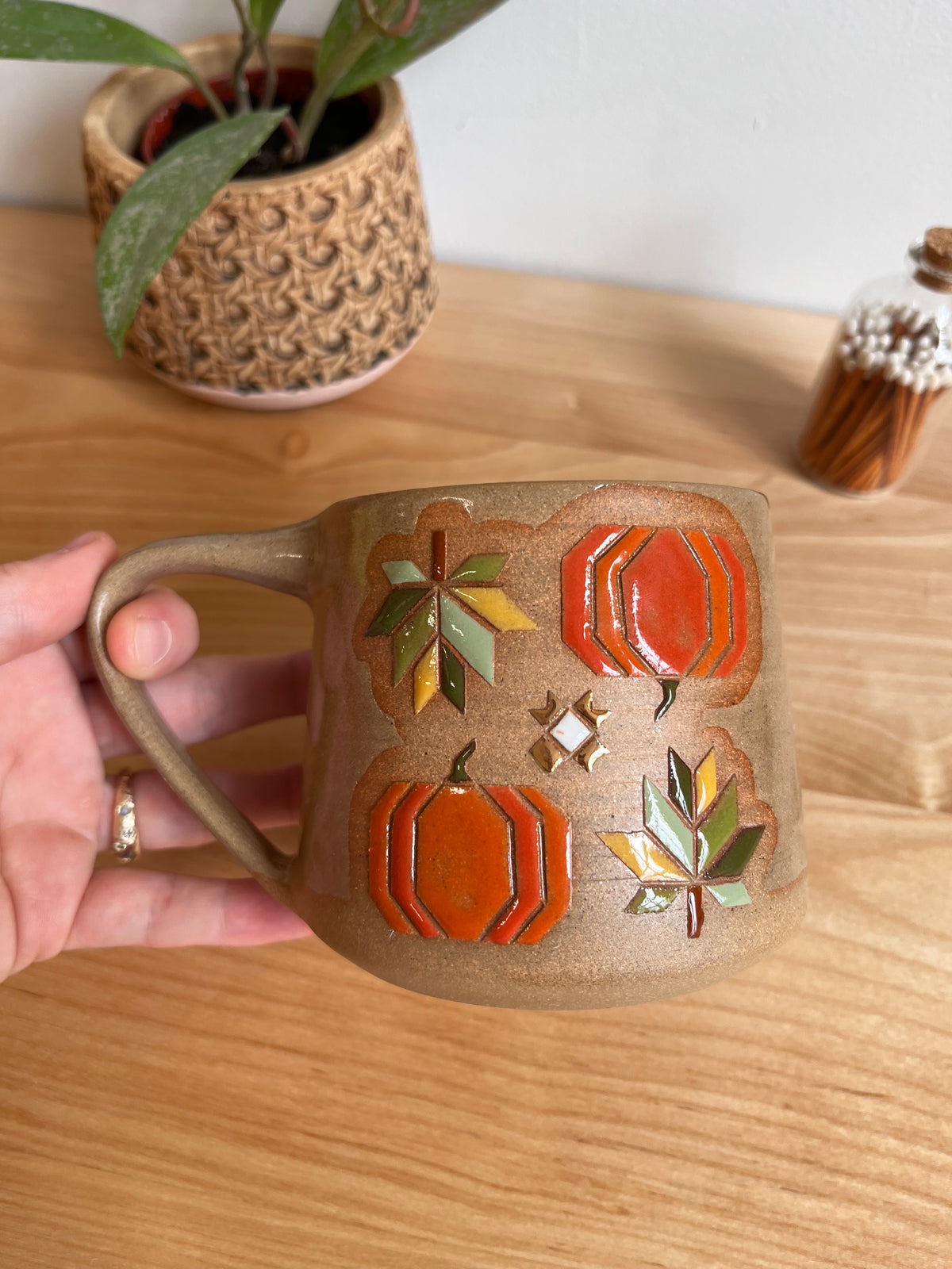 Tall Fall Quilt Mug -28-