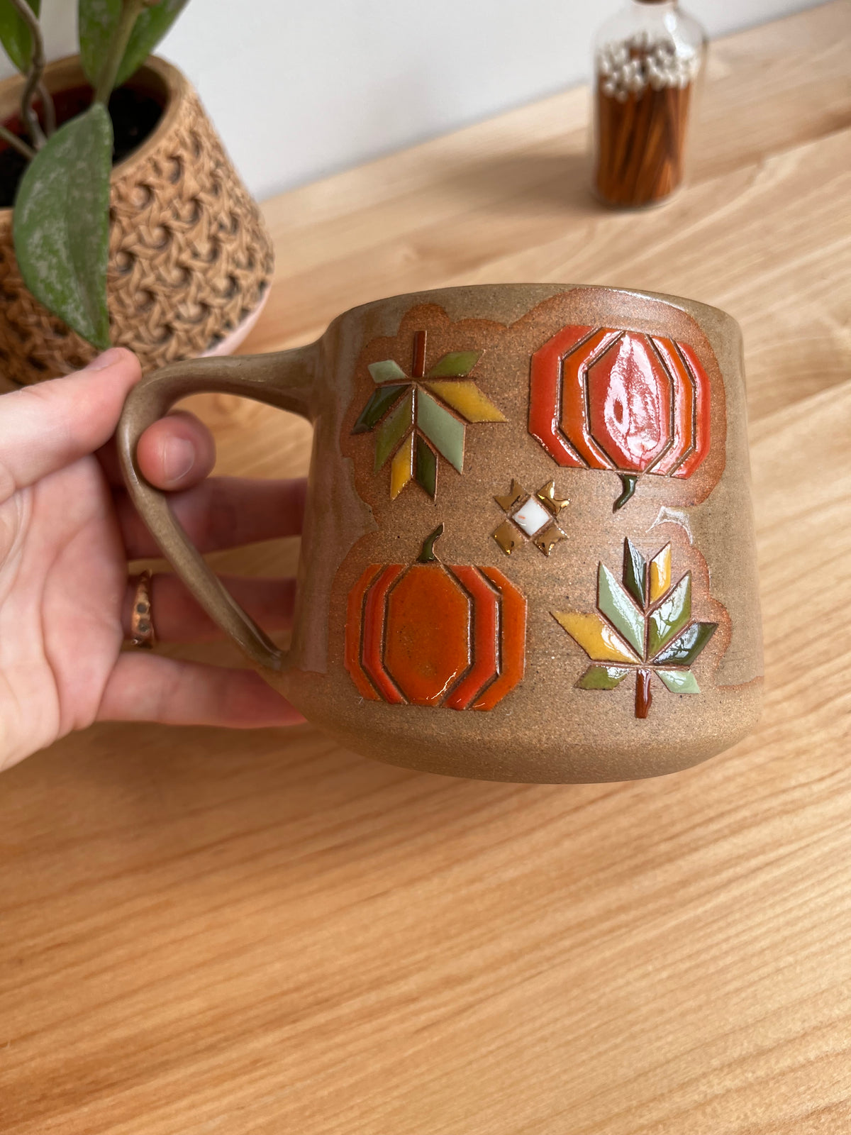 Tall Fall Quilt Mug -28-