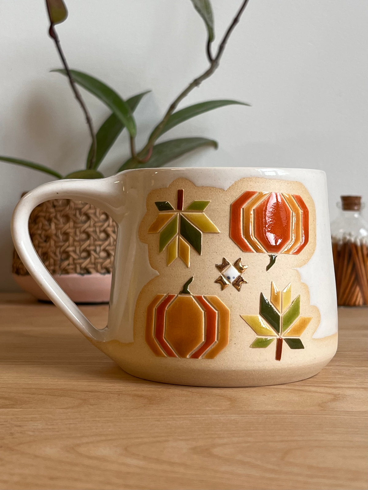 Tall Fall Quilt Mug -37-