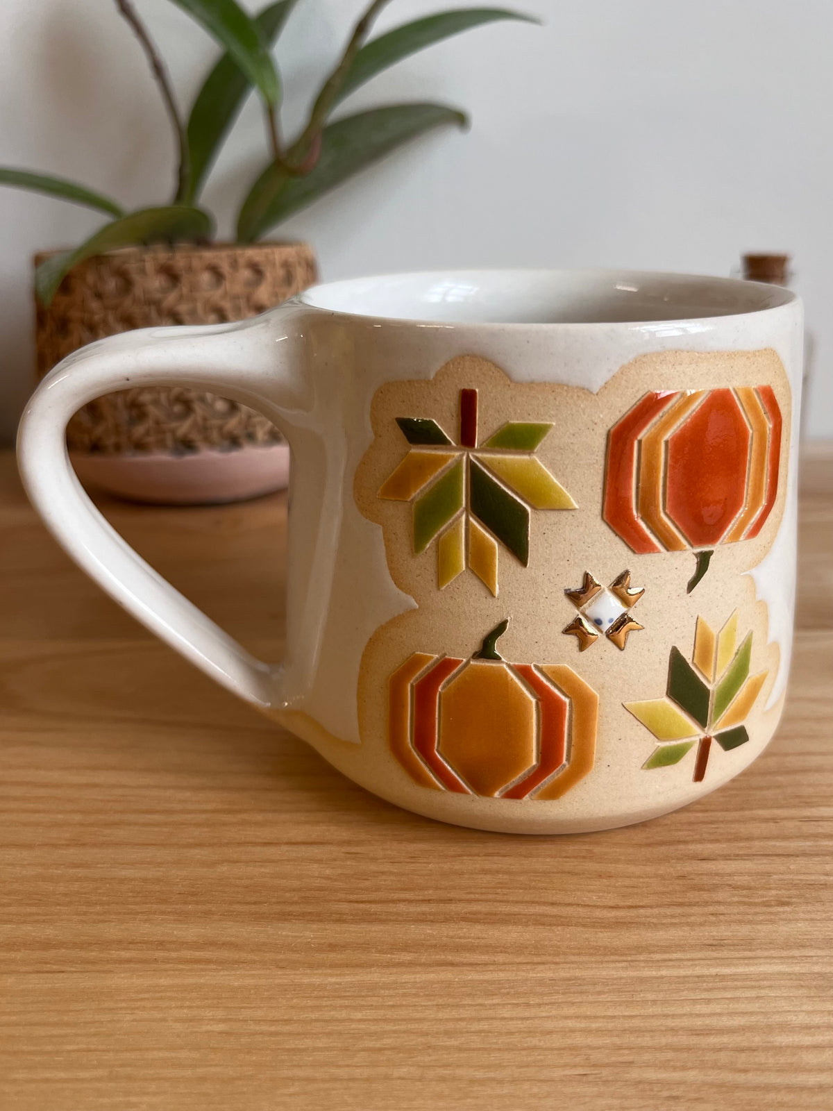 Tall Fall Quilt Mug -37-