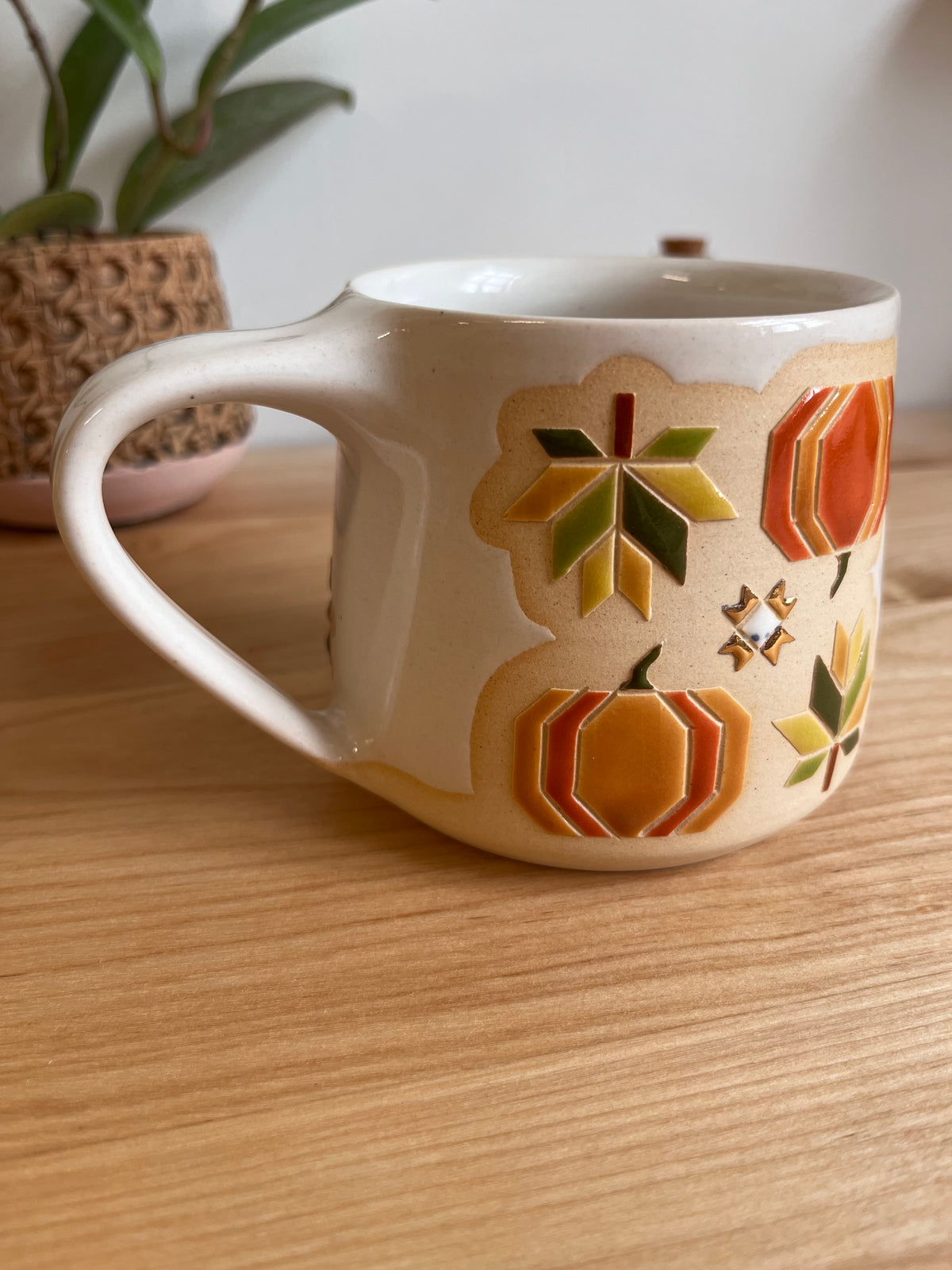 Tall Fall Quilt Mug -37-