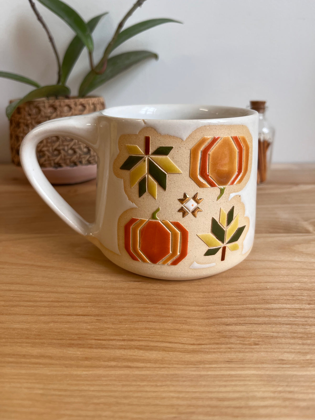 Tall Fall Quilt Mug -43-