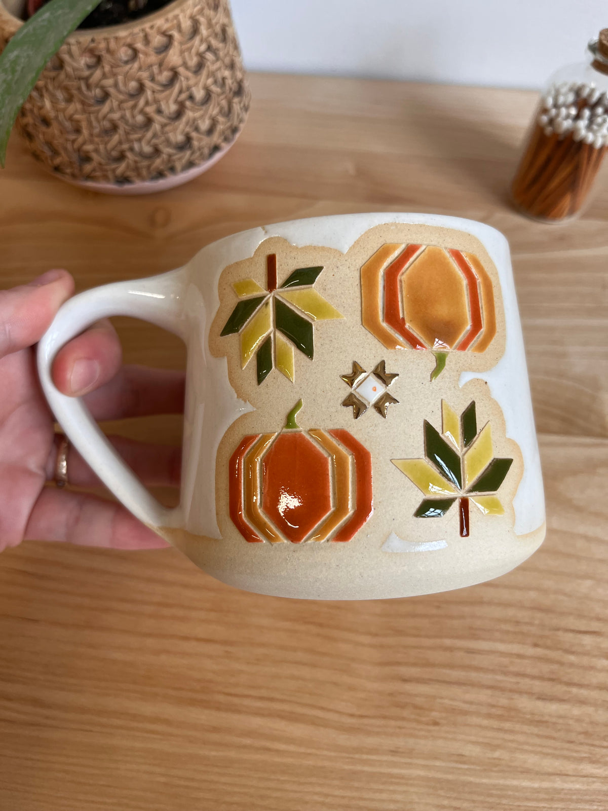 Tall Fall Quilt Mug -43-