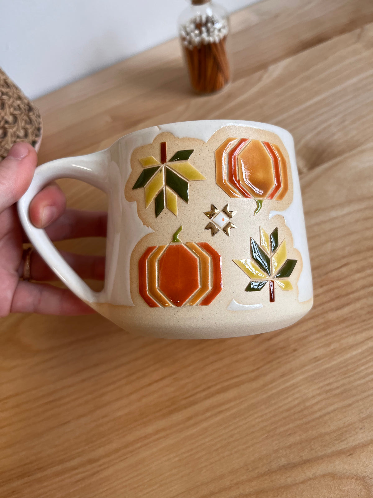 Tall Fall Quilt Mug -43-