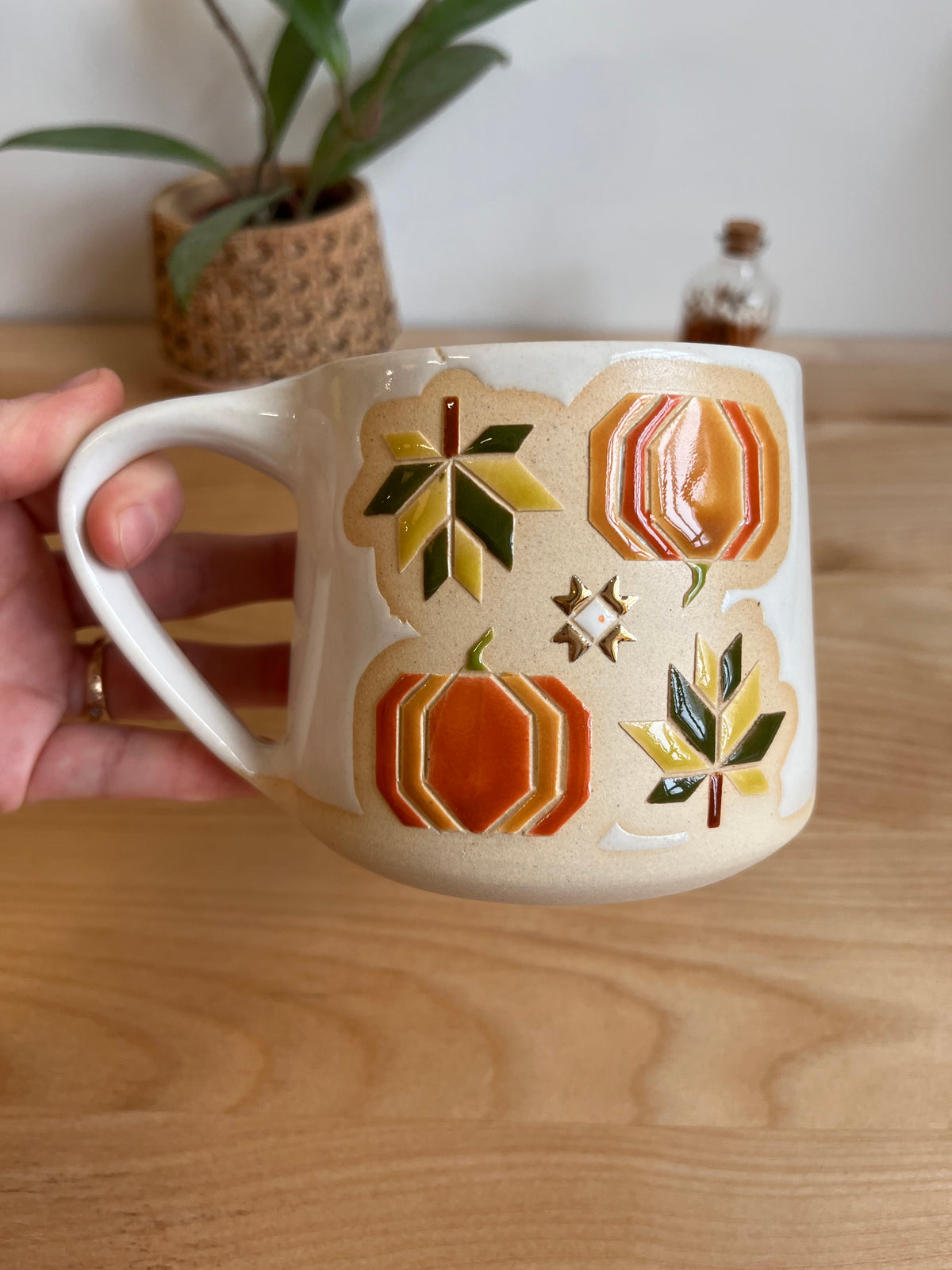 Tall Fall Quilt Mug -43-